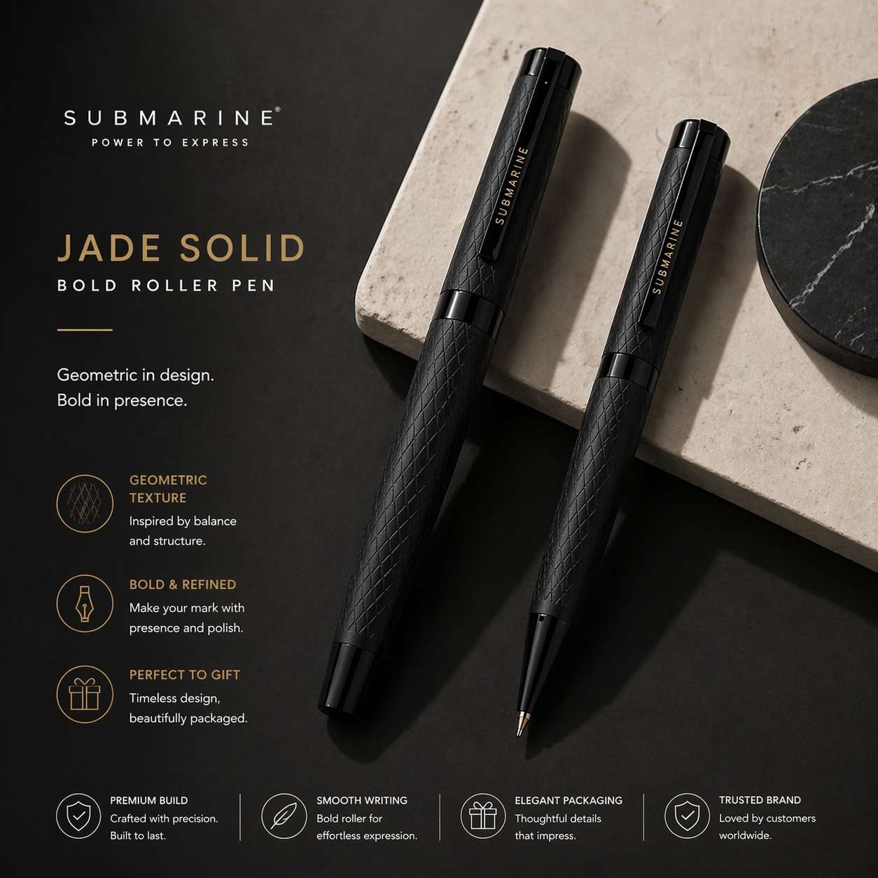 Jade Solid Bold Roller Pen