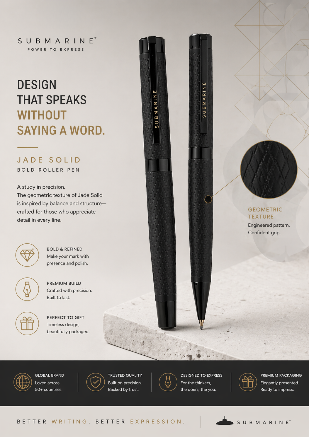Jade Solid Bold Roller Pen