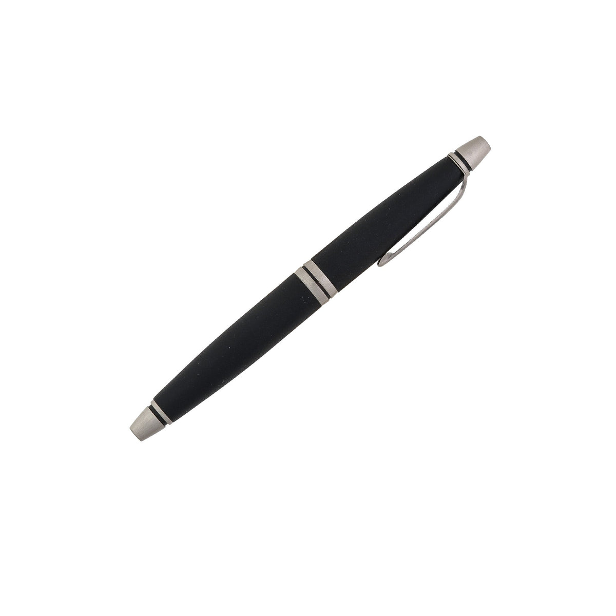 SWISSBRAND Vivid 2532 Matte black chrome Ballpoint Pen with chrome trim