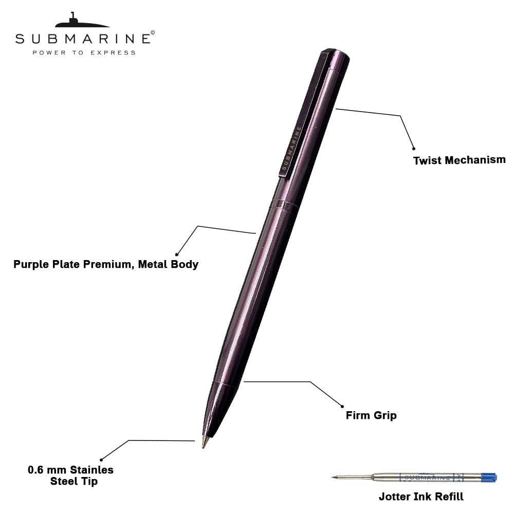 Purple Plate Ball Pen