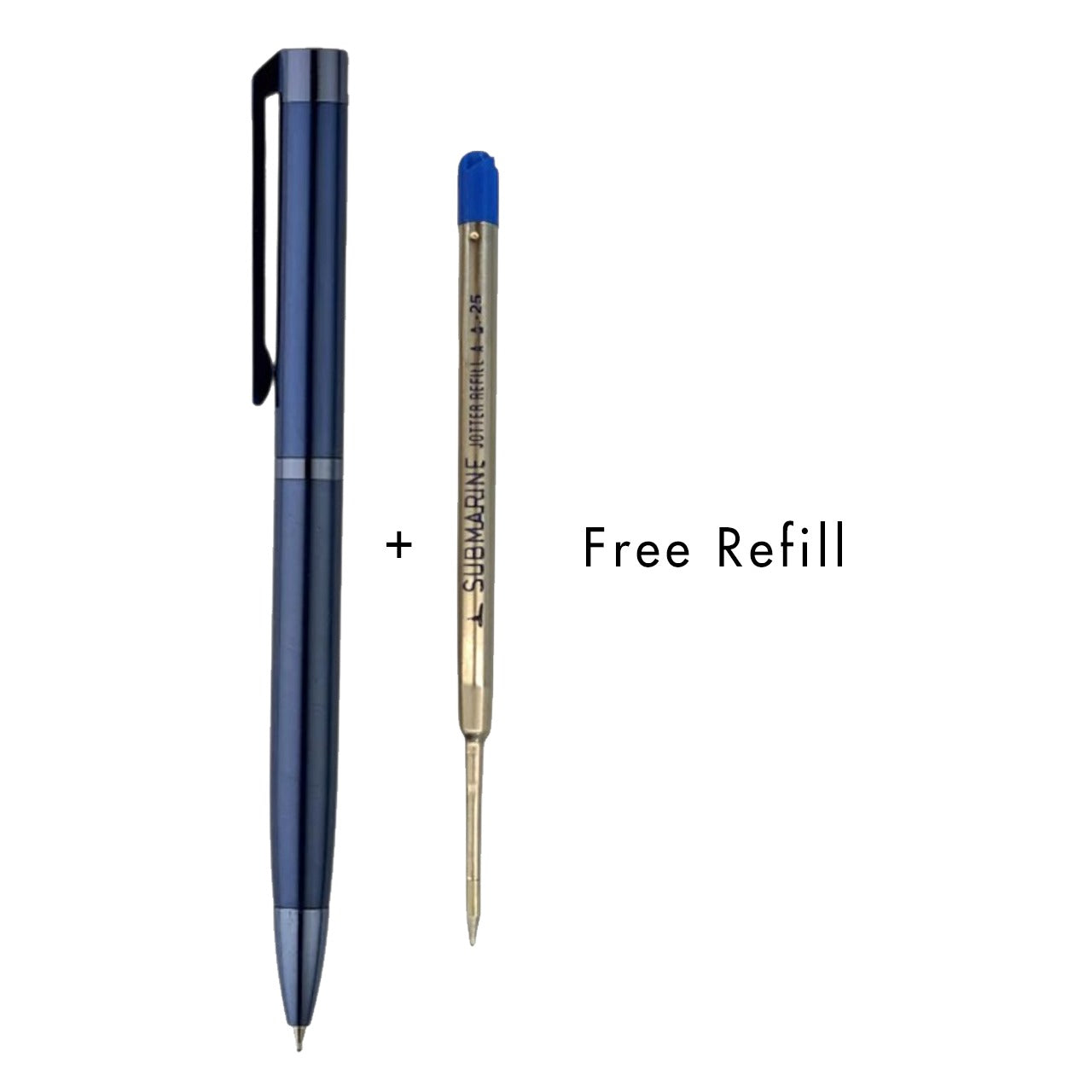 Blue Plate Ball Pen with Free Refill
