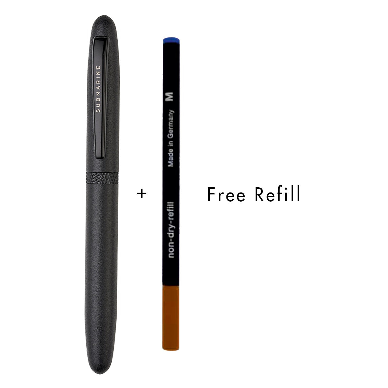 Magnet Black Roller Pen With Free Refill