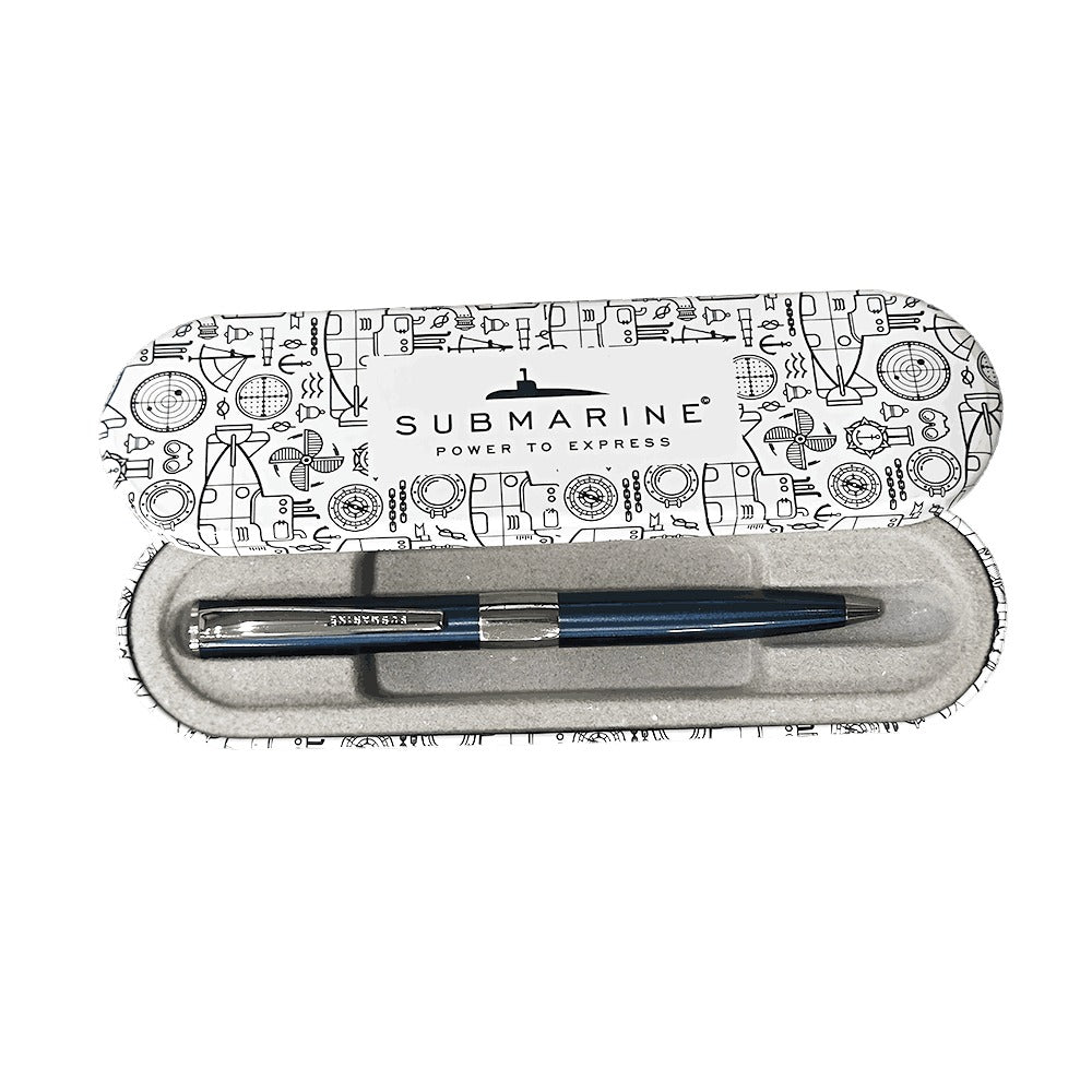 Blue Chrome Ball Pen
