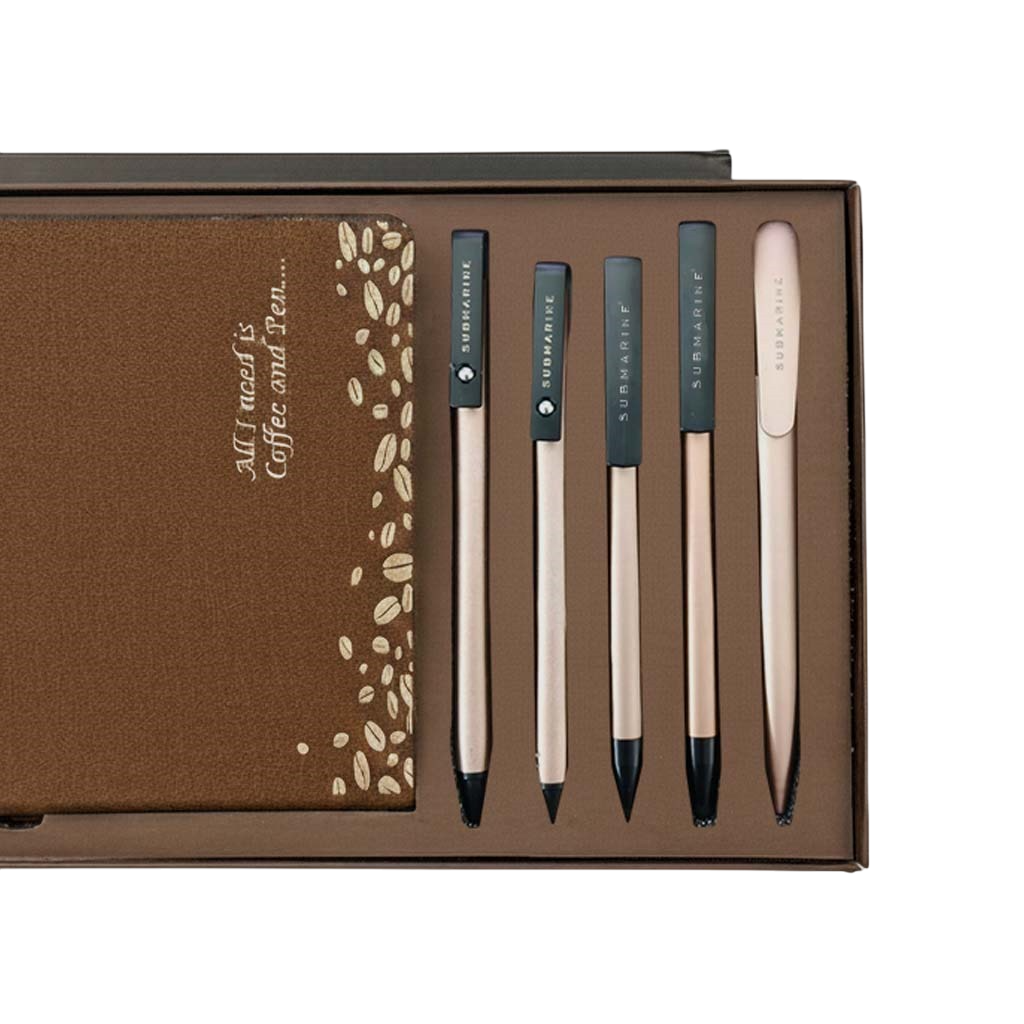 Submarine Premium Coffee Aroma Pen & Diary Gift Set