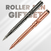 Royal Edition Lion Metal Roller Pen - Set of 2 - Rose Gold & Gun Metal