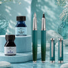 Horizon Dual Shade Fragrance Roller & Fountain Pen Set - Cool Water T-Blue